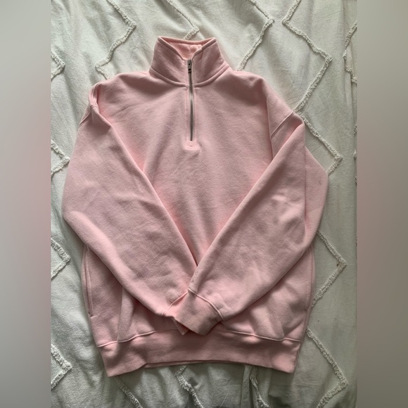 Aritzia Quarter Zip Hoodie! (Pink) - Picture 1 of 3